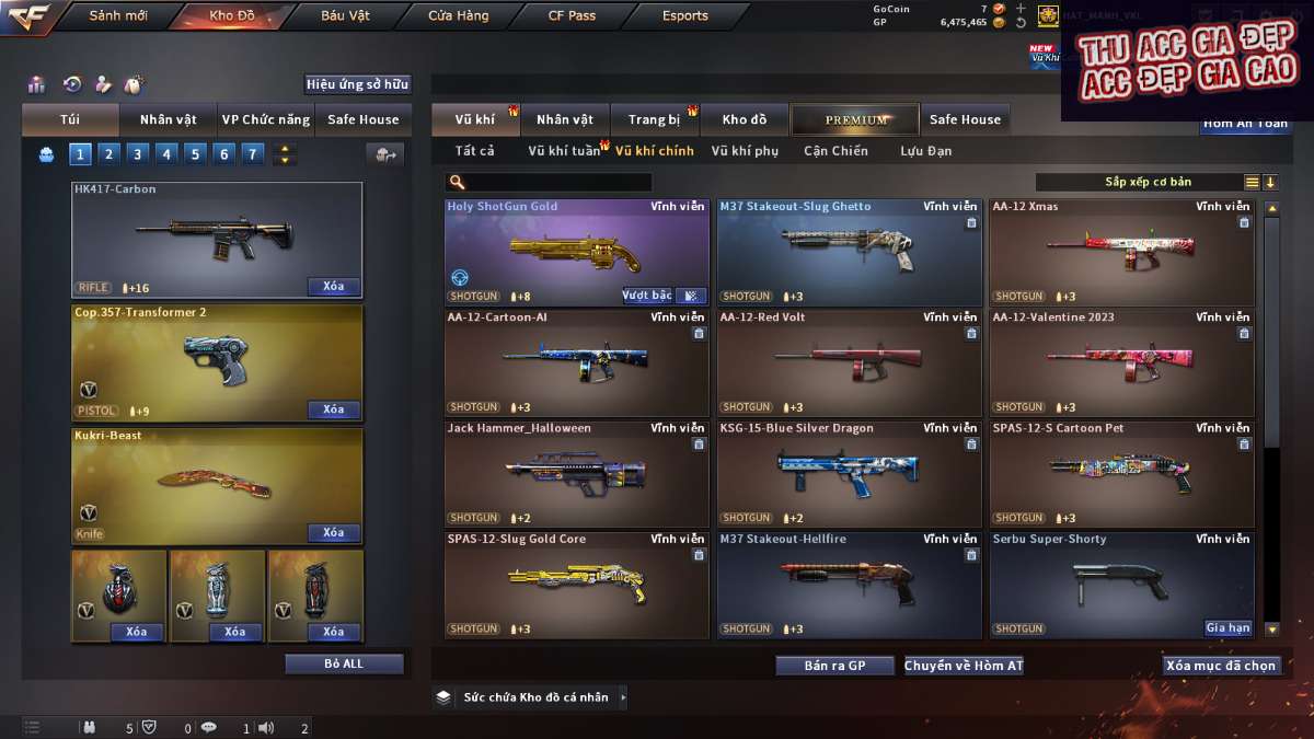 shop acc cf uy tin gia re